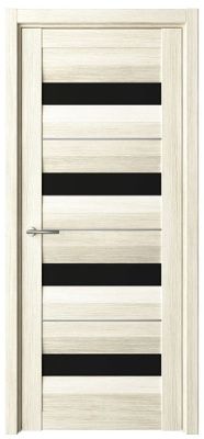 Дверь Барселона ширина 60 см Эко-шпон Стекло черное