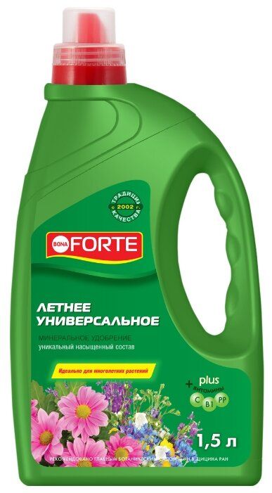 Bona Forte Жидкое минеральное удобрение Универсальное весна-лето канистра 1,5 л