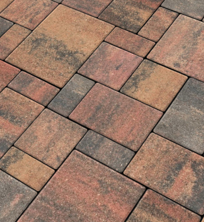 Тротуарная плитка Квадрат 4К6Ф №15 Терракот 60 мм