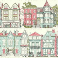 Бумажные обои на бумажной основе York York Ashford House Toiles II 0.68x8.2 арт.AF1910
