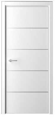 Дверь СТАТУС M ширина 90 см Эмаль ПГ Молдинг хромкромка Хром