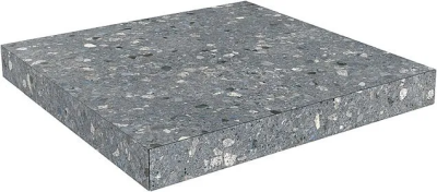 Ступень угловая клееная Kerama Marazzi Терраццо серый темный 33х33