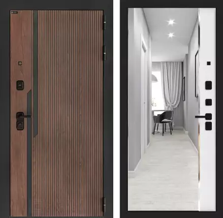 Входная дверь KARMINA с зеркалом Панорама