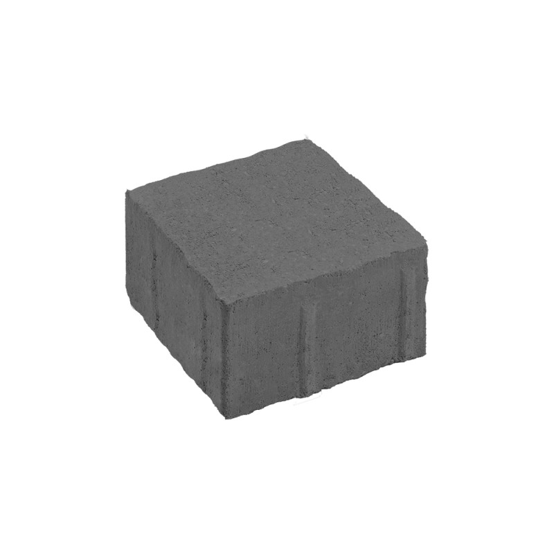 Тротуарная плитка квадрат "Антик" 3К8Ф №5 "Антрацит" 80 мм