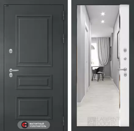 Входная дверь Атлантик с зеркалом Панорама