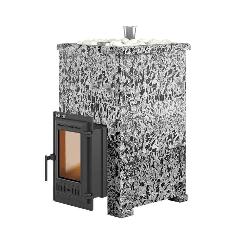Печь для бани Эверест "Steam Master 24 ЧУГУН" Пироксенит Элит, S-40