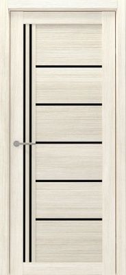 Дверь Порту ширина 80 см Эко-шпон Стекло черное