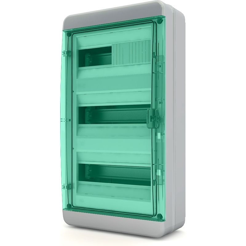 Шкаф настенный прозрачная дверь 36 модулей 3 ряда