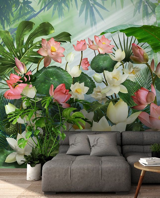 Графика Райские цветы. Лотосы. Реализм. ag0246