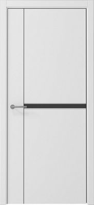 Дверь Графика-2 ширина 80 см Винил ПРО ПГ кромка Черная