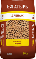 Керамзит средний "Богатырь дренаж" 20л