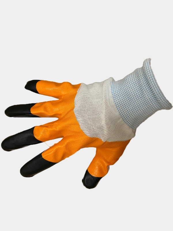 Перчатки нейлоновые с силиконовым обливом "Садовые Люкс"