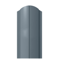 Металлический штакетник Ral 7024 0.40 см. Полукруг-профиль