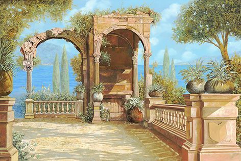 Фреска Античные арки в живописи