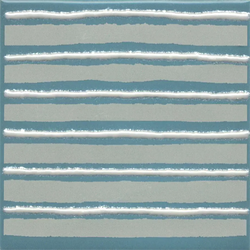 Декор Бахия 4 бирюзовый глянцевый 9,8x9,8x0,7
