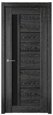 Дверь Мехико ширина 60 см ЦПЛ ТЛ Стекло черное