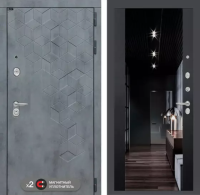 Входная дверь Бетон с тонированным зеркалом Максимум