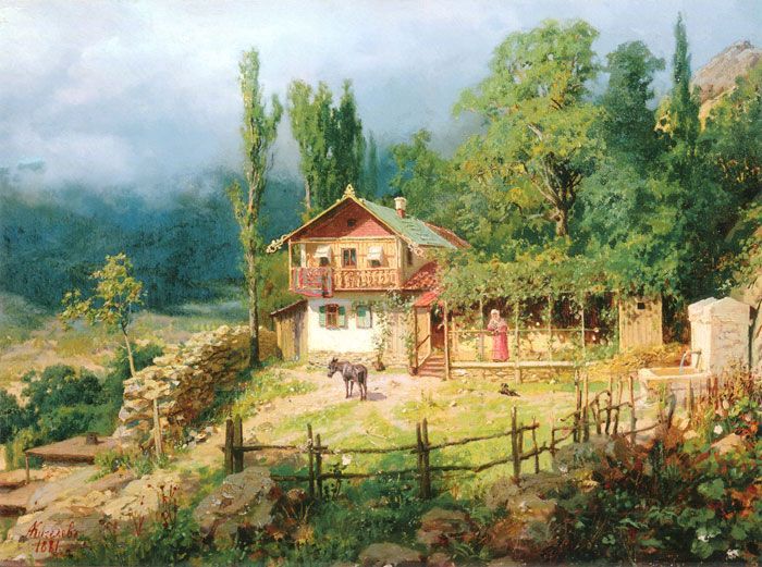 Фреска Деревенский пейзаж