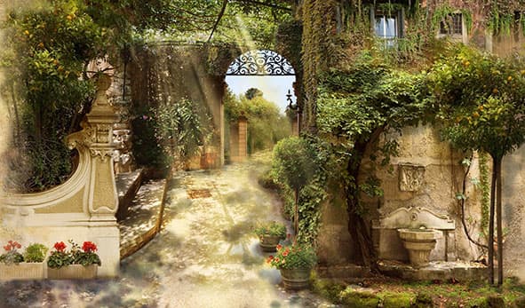 Фреска Переулок в Италии