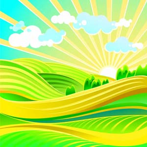 Фреска Абстрактный вид на поле