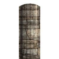 Металлический штакетник Дикий камень 0.50 см.  Полукруг-профиль