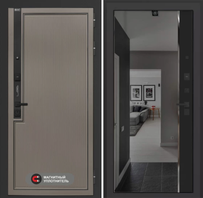 Входная дверь Лаб 1 Про с зеркалом (тонированное) Панорама