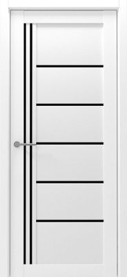 Дверь Порту ширина 80 см Винил Стекло черное