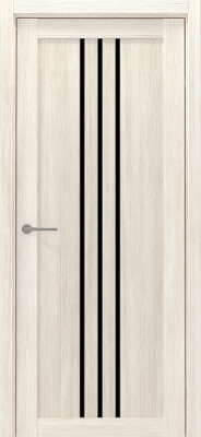 Дверь Франкфурт ширина 70 см Эко-шпон Стекло черное