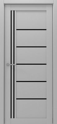 Дверь Порту ширина 40 см Винил Стекло черное