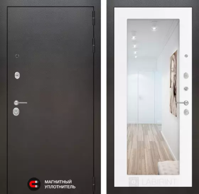 Входная дверь Сильвер с Зеркалом 18