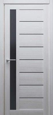 Дверь Севилья ширина 80 см Эко-шпон Стекло черное