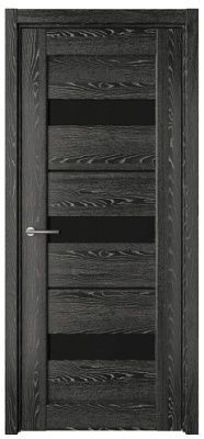 Дверь Бостон ширина 60 см ЦПЛ ТЛ Стекло черное