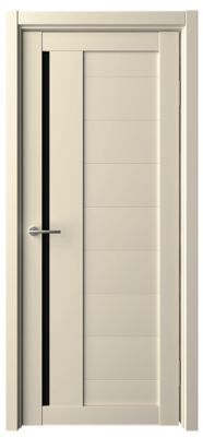 Дверь Валенсия ширина 60 см Винил Стекло черное