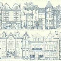 Бумажные обои на бумажной основе York York Ashford House Toiles II 0.68x8.2 арт.AF1908