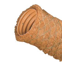 Дренажная гофрированная ПВХ труба  O200 мм с фильтром из кокосового волокна