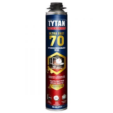 Пена монтажная профессиональная Tytan (Титан) Professional Ultra Fast 70 (66534) (выход 70 л) 870 мл