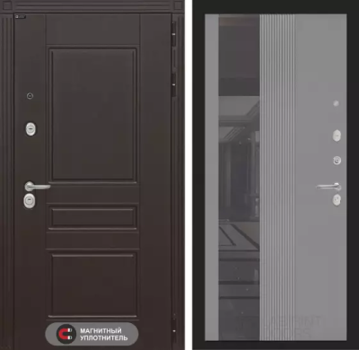 Входная дверь Мегаполис с Зеркалом 32 тонированным