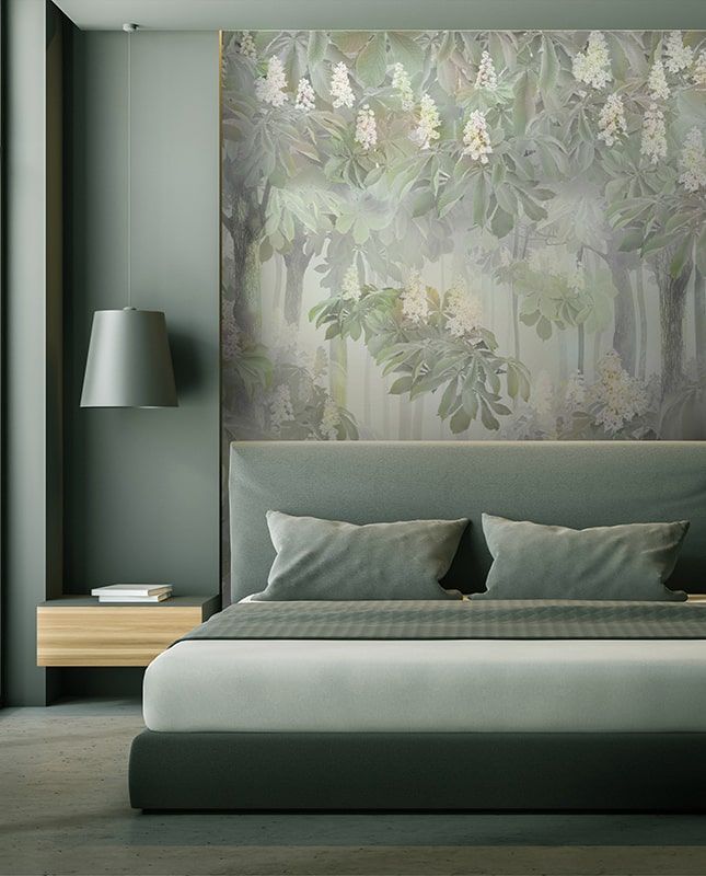 Графика Цветущие каштаны. Современное искусство. ag0345