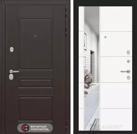 Входная дверь Мегаполис с Зеркалом 19