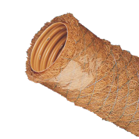 Дренажная гофрированная ПВХ труба O92 мм с фильтром из кокосового волокна
