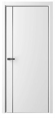 Дверь Лайн-4 ширина 90 см Эмаль ПГ Молдингкромка Черная