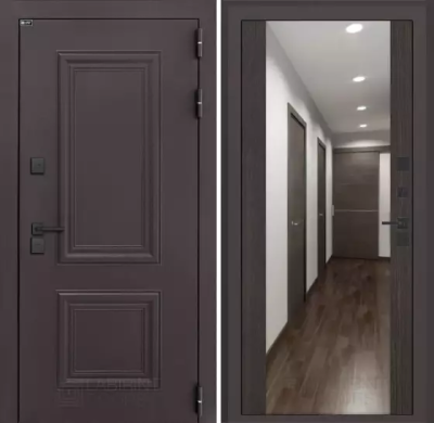 Входная дверь Полярис лайт с Зеркалом Максимум