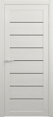 Дверь Сеул ширина 80 см Эко-шпон Стекло черное