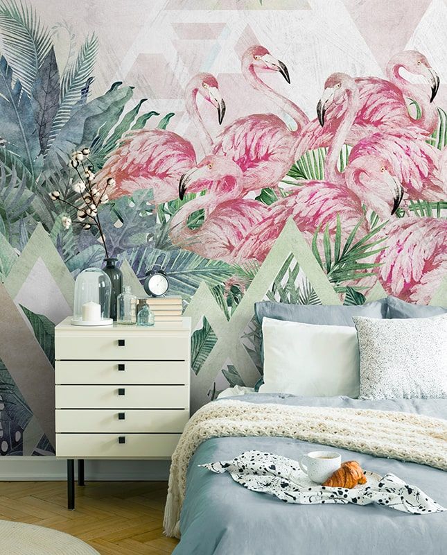 Графика Фламинго. Тропики. Современное искусство. ag0368