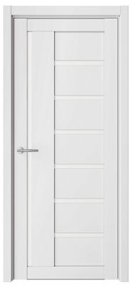 Дверь Мадрид ширина 80 см Винил Стекло белое