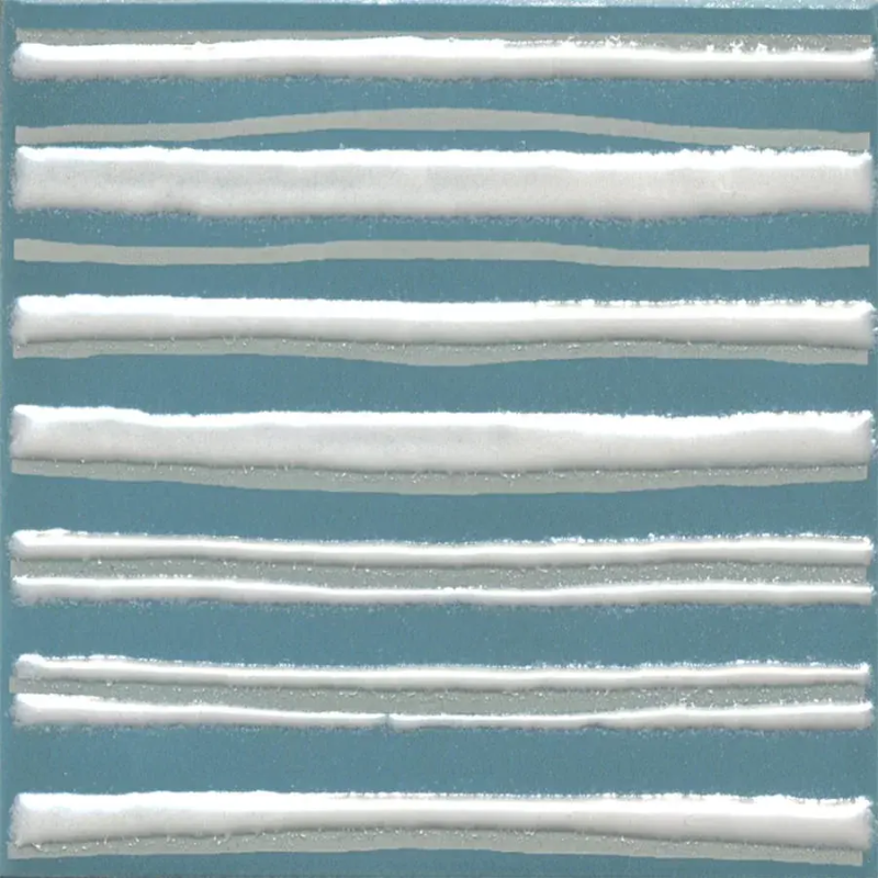 Декор Бахия 3 бирюзовый глянцевый 9,8x9,8x0,7
