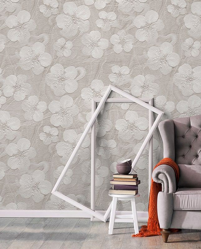 Графика Цветочный принт. Старая стена. Лофт.  ag0166