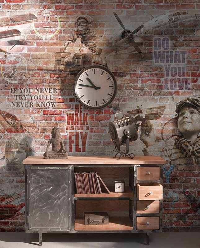 Графика Кирпичная стена. Лофт. ag0382