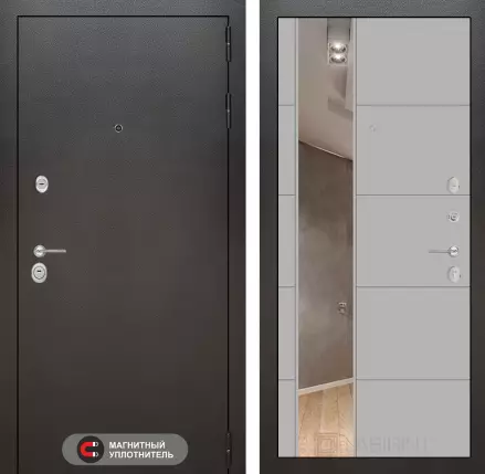 Входная дверь SILVER с Зеркалом 19