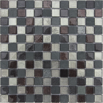 Мозаика Caramelle Mosaic Alcantara Nero 23x23x8